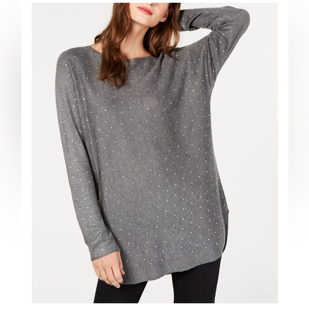 INC International Concepts Gray Long Sleeve Sweatshirt